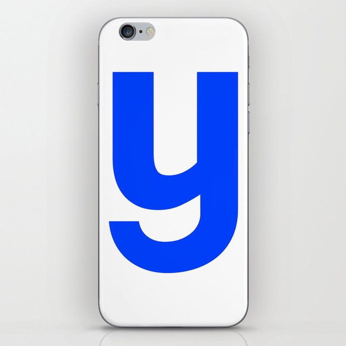 letter Y (Blue & White) iPhone Skin