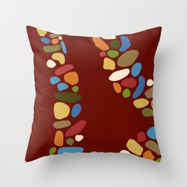 Color stones path collection 2 Throw Pillow