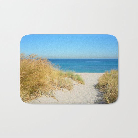 Sand coast by the sea. Bath Mat