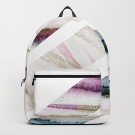 Marble Watercolour Chevron Pattern Backpack