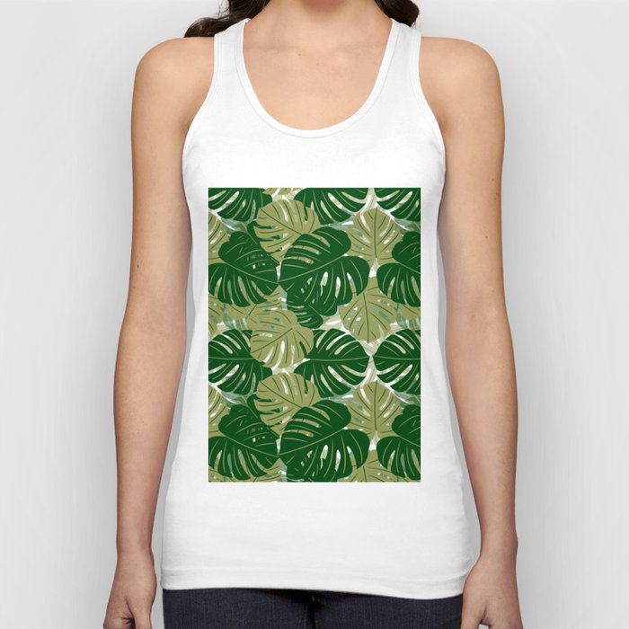 Monstera Madness in Lush Green Tank Top