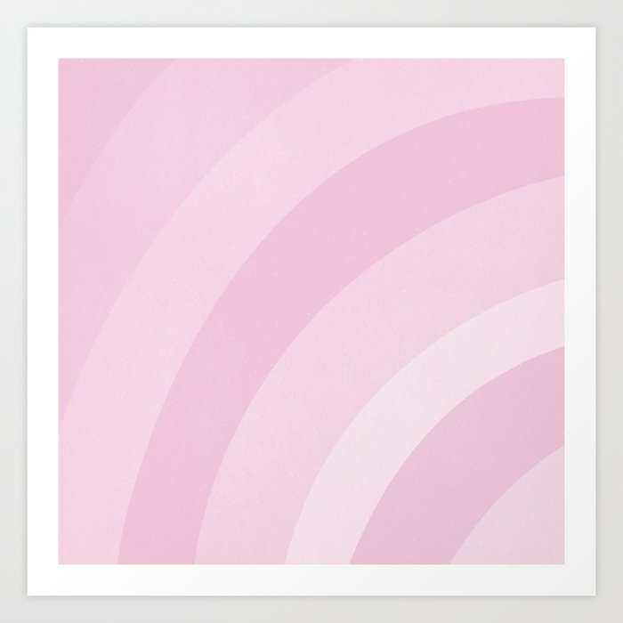 Pink Cotton Candy Rainbow Art Print