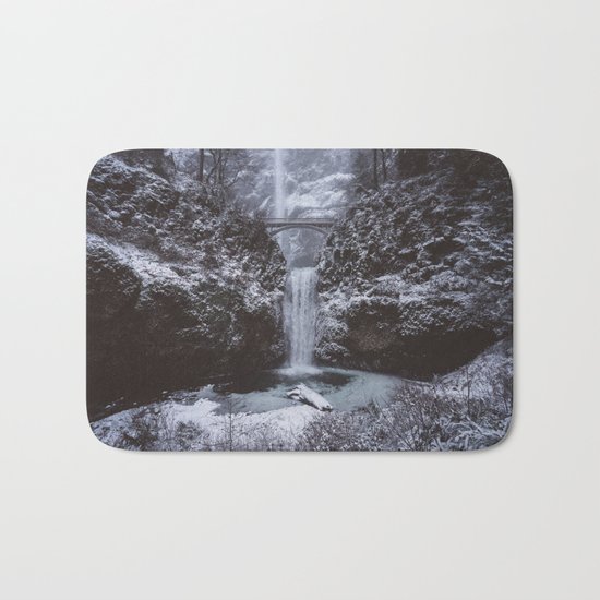 Winterland Waterfall #society6 Bath Mat