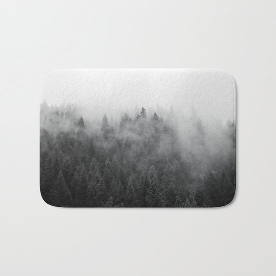 Black and White Mist Bath Mat