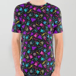 Neon Retro Sprinkle  All Over Graphic Tee