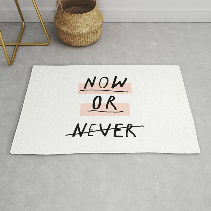 Now or Never typography poster modern minimalist design home wall ...