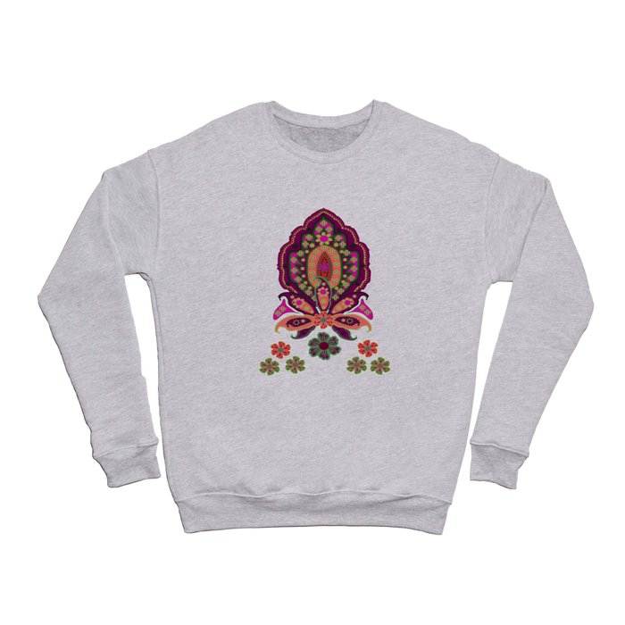 medallion in cinnamon and olive Crewneck Sweatshirt