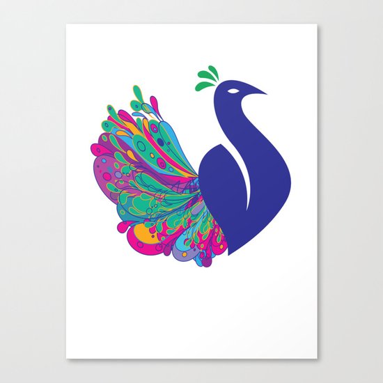Peacock Fantasy Canvas Print