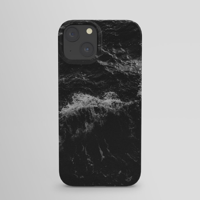 Dark Ocean in Black and. White iPhone Case