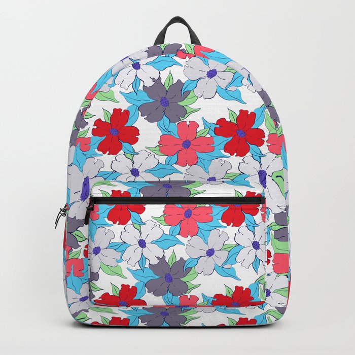vivid purple red green flowering dogwood symbolize rebirth and hope Backpack