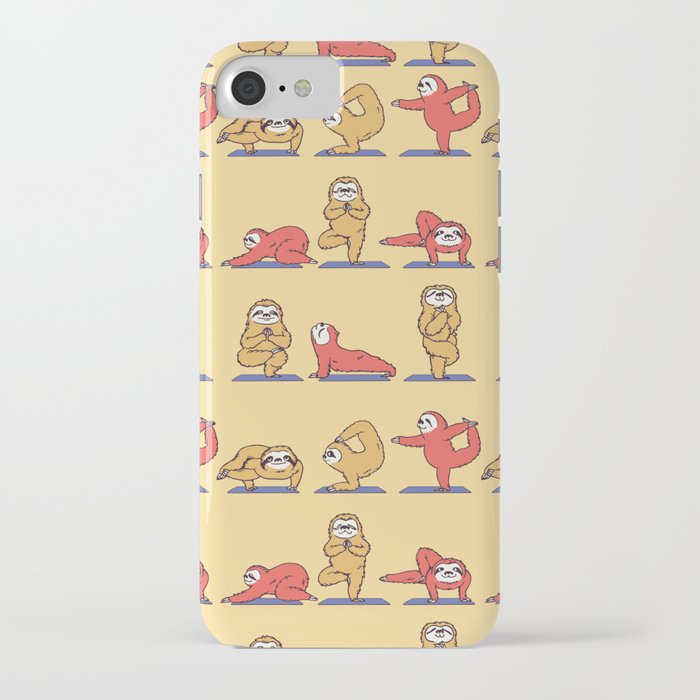 sloth yoga iphone case