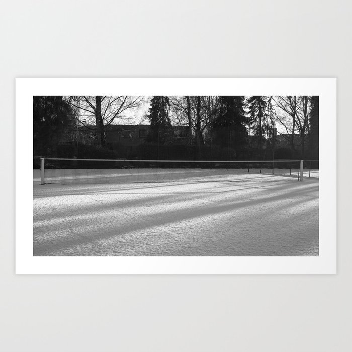 Tennis on snow 2 Art Print