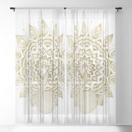 The Golden Peacock Sheer Curtain