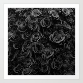 Gothic Rose - Black and White Art Print