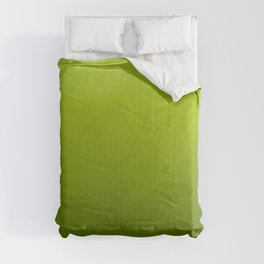 Fresh Green Ombre Abstract Watercolor Comforter