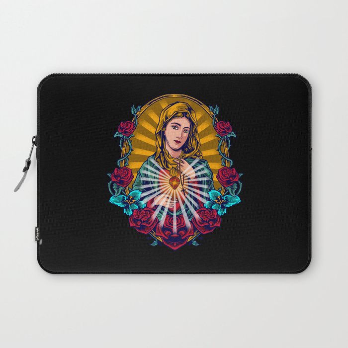 Our Lady Of Guadalupe Illustration Laptop Sleeve