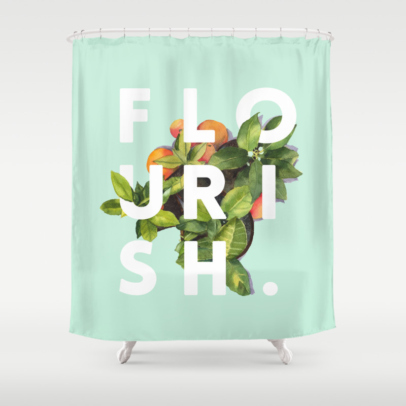 Typography Shower Curtains Society6