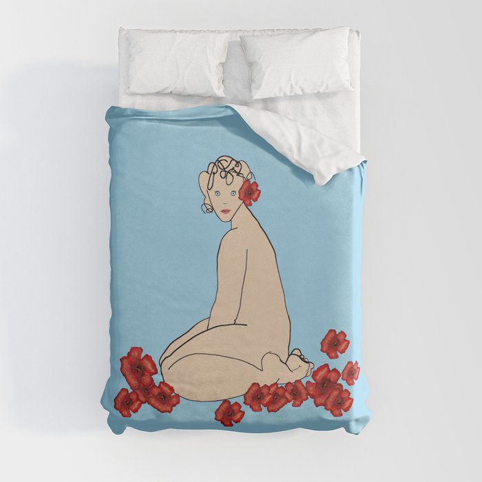 Nude 22 and blue sky Duvet Cover