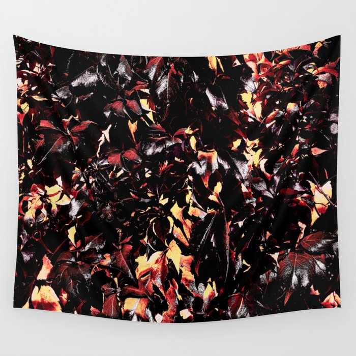 Captivating Fall Abstract Leaves Wall Tapestry