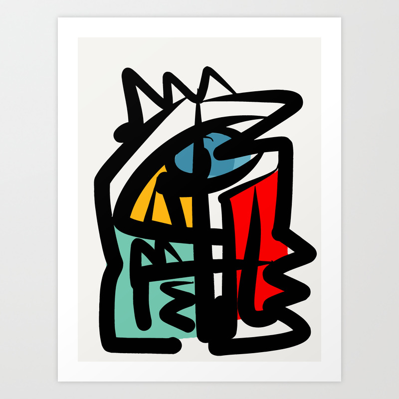 Street Art Abstract Portrait Pop Art Print By Emmanuelsignorino Society6