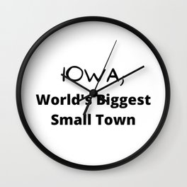 Iowa; World's Biggest Small Town Wall Clock