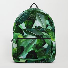 Banana palm leaf tropical jungle green Backpack