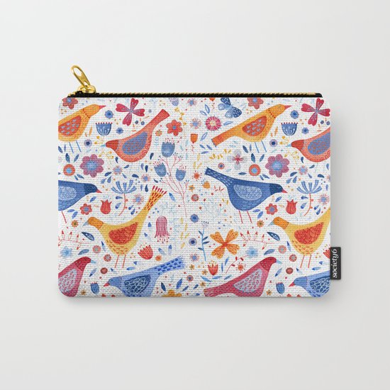 Birds in a Garden Carry-All Pouch