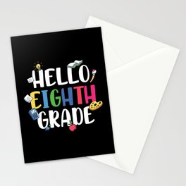 Hello Eighth Grade Back To School Stationery Card