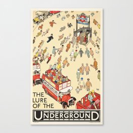 London Underground Vintage Canvas Print
