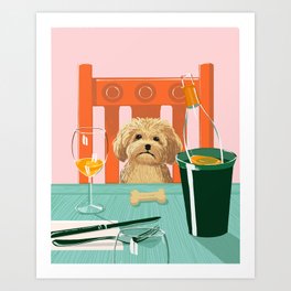 Brunch with Bailey Art Print