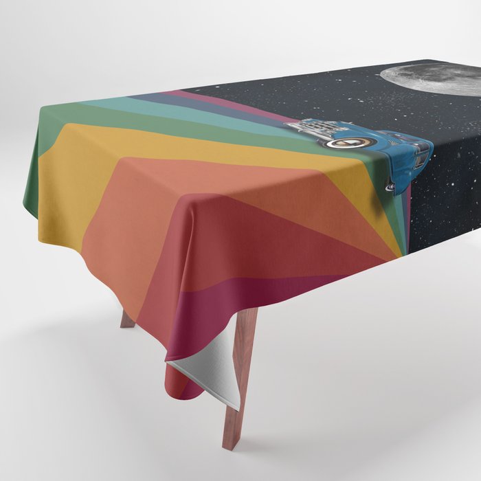Rainbow Road In Space Tablecloth