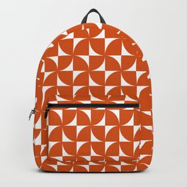Mid Century Orange Geometry Concept Backpack