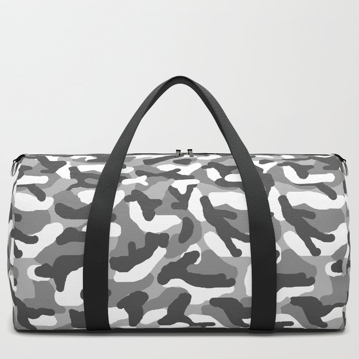 Camouflage Gray Travel Duffle Bag for Men Women