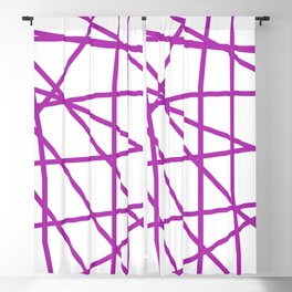 Doodle (Purple & White) Blackout Curtain
