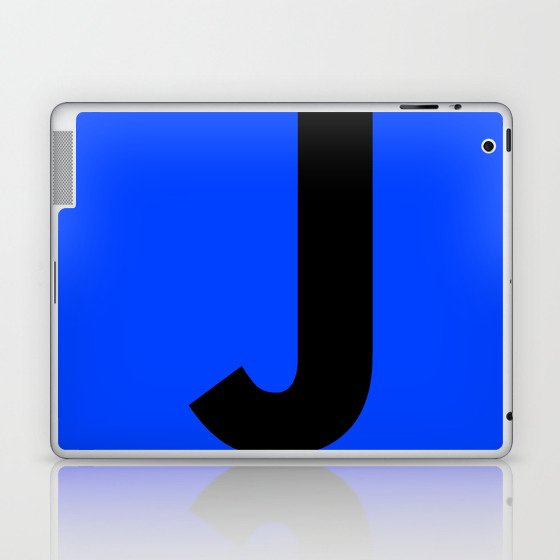 Letter J (Black & Blue) Laptop & iPad Skin