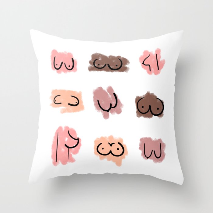 Boobs / Breasts Throw Pillow