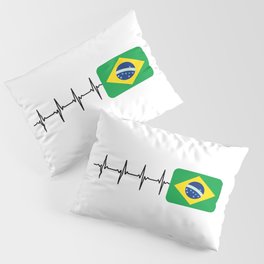 Heartbeat Brazil Pillow Sham