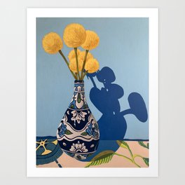 Vase with Yellow Flowers Art Print