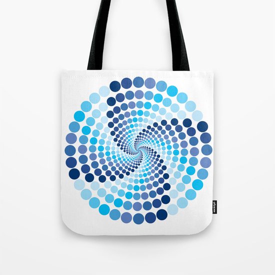 Blue Circles - Optical Game 10 Tote Bag