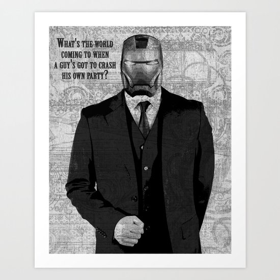 Unreal Party Iron Man Art Print