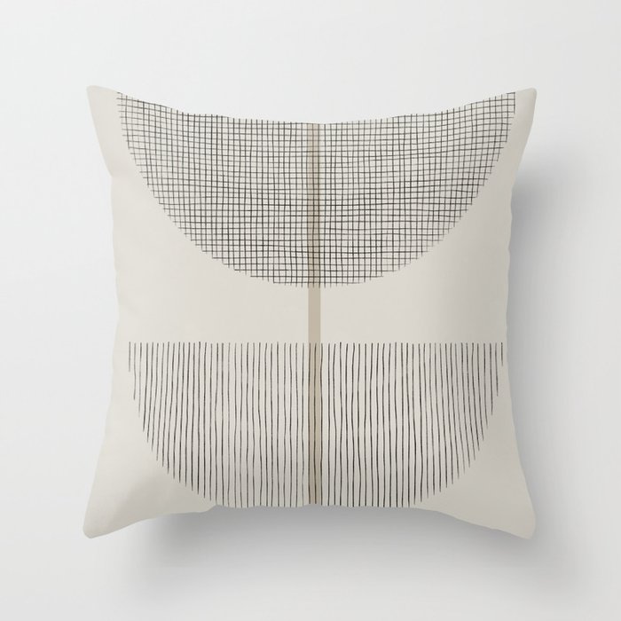 Geometric Composition III Throw Pillow