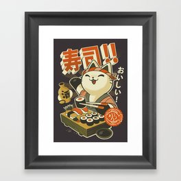 Cat Sushi Framed Art Print