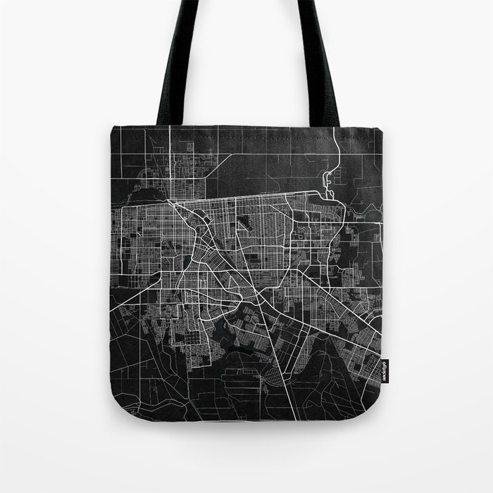Mexicali City Map Baja California, Mexico - Dark Tote Bag