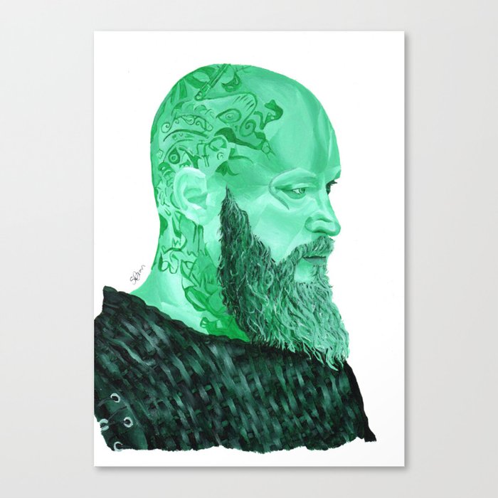 Ragnar Lothbrok Canvas Print By Saffronsart Society6 Mounted on a hard backed 0.75 inch frame. society6