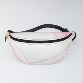 Abstract Gold And Pink Glamour Marble  Fanny Pack