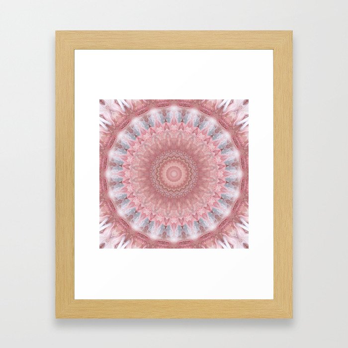 Mandala pink balance Framed Art Print