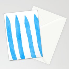 Watercolor Vertical Lines With White 56 Stationery Card