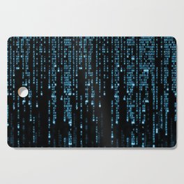 Matrix Binary Blue Code Cutting Board
