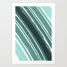 Turquoise lines - Abstractissimo 0027 Art Print