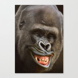 Smiling Gorilla (^_^) Canvas Print
